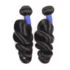 Loose wave natural black remy human hair weave bundles