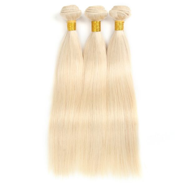 613# blonde remy human hair weave bundles-body wave & straight
