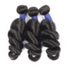 Loose wave natural black remy human hair weave bundles