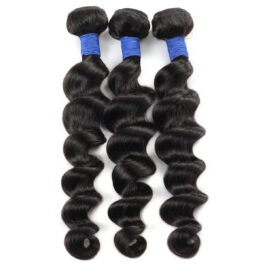 Loose deep wave virgin human hair bundles – 3 pcs hair weaves