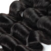 Loose Deep natural black remy human hair weave bundles
