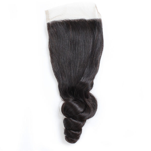 Loose wave remy human hair 4x4 lace closure