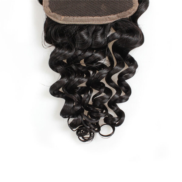 Deep wave remy human hair 4x4 lace closure
