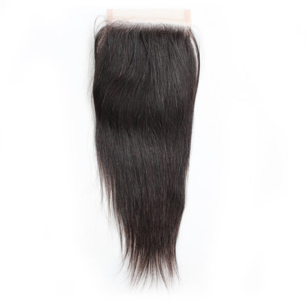 Straight remy human hair 4x4 lace closure