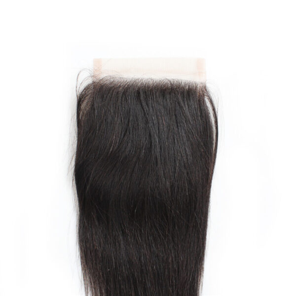Straight remy human hair 4x4 lace closure