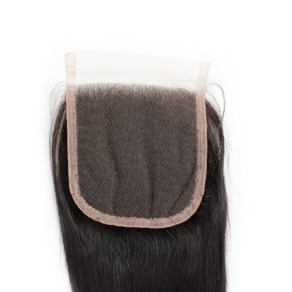Straight remy human hair 4x4 lace closure