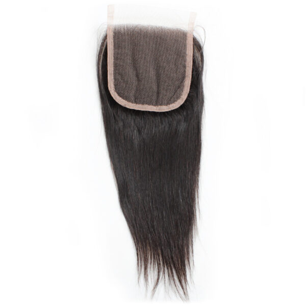Straight remy human hair 4x4 lace closure