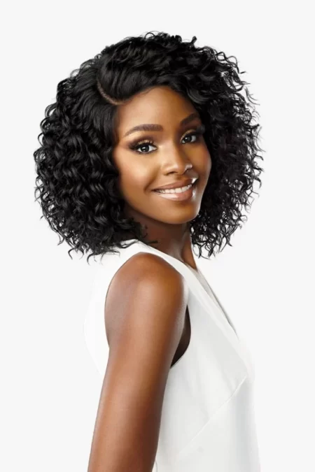 Short curly lace front wig