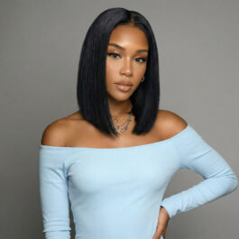 Straight bob wig – short virgin remy human hair lace front wig