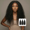 kinky curly remy human hair bundles