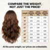 lace wig weight chart for different density