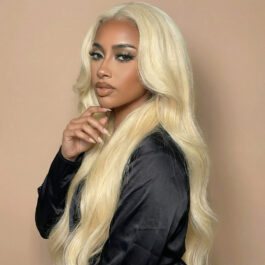 613 frontal wig – 150% density virgin remy human hair blonde 13×4 HD lace front wigs