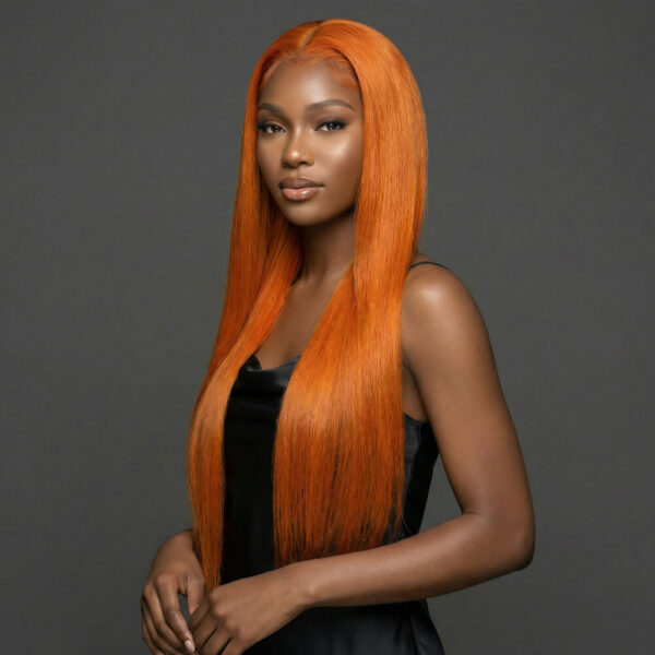 Ginger orange HD lace front wig