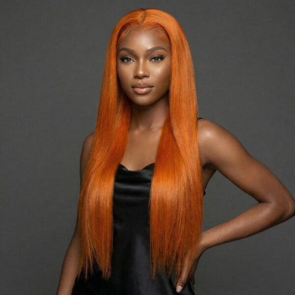 Ginger orange HD lace front wig