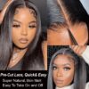 human hair glueless HD lace wig