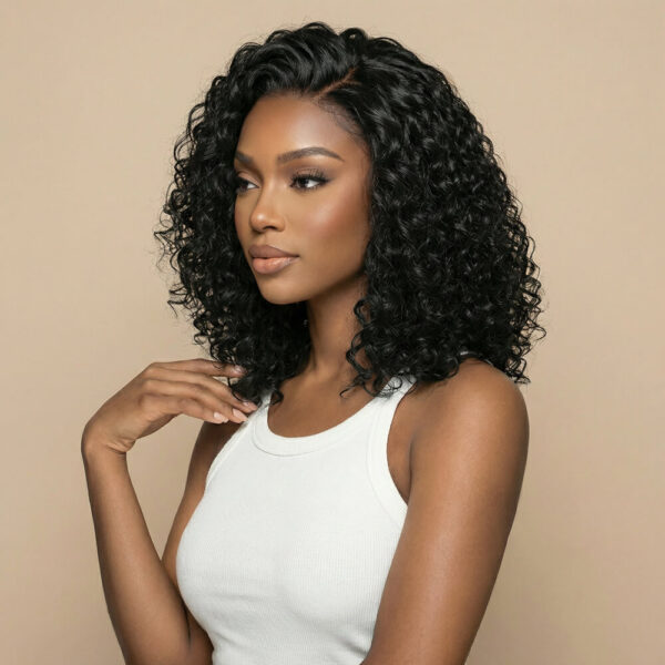 Water wave bob wig - short virgin remy human hair lace wigs