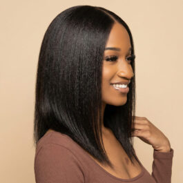 Yaki straight bob wig – short virgin remy human hair 13×4/4×4 lace wigs