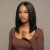 Yaki straight bob wig - short virgin remy human hair 13x4 - 4x4 lace wigs