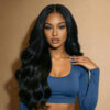 Body wave full lace wig - virgin remy human hair wig for black women for sale