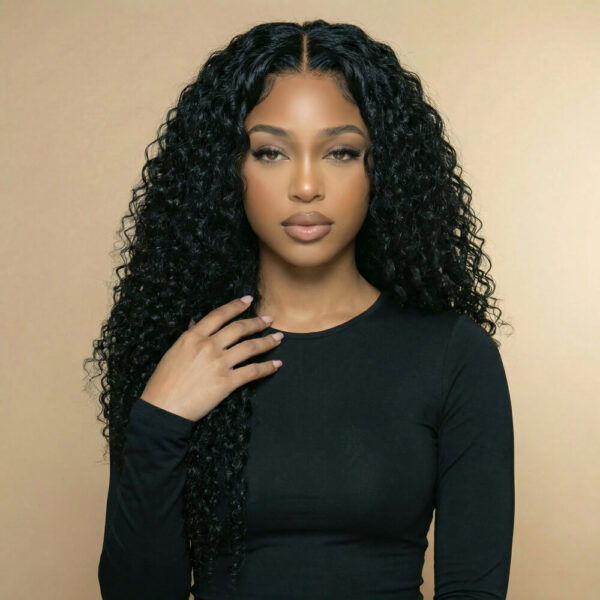 Deep wave 360 lace wig - virgin remy human hair wig for black women for sale
