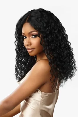Deep wave full lace wig – 150% density human hair wig for black women for sale