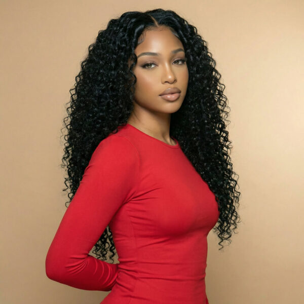 Deep wave full lace wig - virgin remy human hair wig for black women for sale