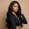 Glueless body wave 13 x 4 HD lace front wig – virgin remy human hair wear go lace wigs