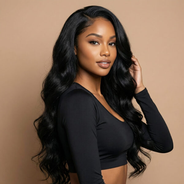 Glueless body wave 13 x 4 HD lace front wig – virgin remy human hair wear go lace wigs