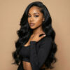 Glueless body wave 13 x 4 HD lace front wig – virgin remy human hair wear go lace wigs