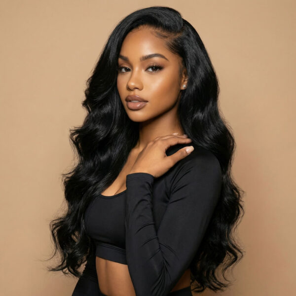 Glueless body wave 13 x 4 HD lace front wig – virgin remy human hair wear go lace wigs