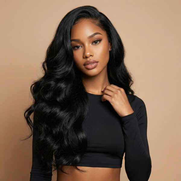 Glueless body wave 13 x 4 HD lace front wig – virgin remy human hair wear go lace wigs
