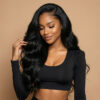 Glueless body wave 13 x 4 HD lace front wig – virgin remy human hair wear go lace wigs