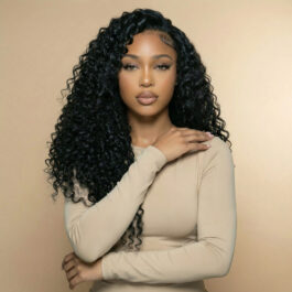 Glueless deep wave 13 x 4 HD lace front wig – 180% density virgin remy human hair wear & go lace wigs