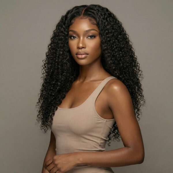 Glueless kinky curly 13 x 4 HD lace front wig - virgin remy human hair wear go lace wigs