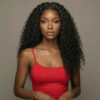 Glueless kinky curly glueless 5x5-4x4 HD lace closure wig - virgin remy human hair wear go lace wig