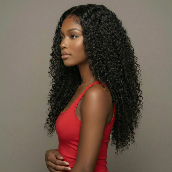 Glueless kinky curly glueless 5x5-4x4 HD lace closure wig - virgin remy human hair wear go lace wig
