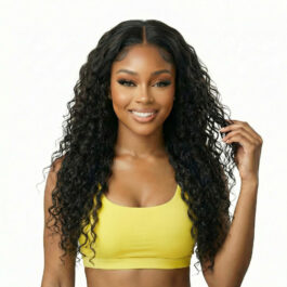 Glueless water wave 13 x 4 HD lace front wig – 180% density virgin remy human hair wear & go lace wigs