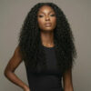 Kinky curly 360 lace wig - virgin remy human hair wig for black women for sale