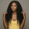 Kinky curly full lace wig - virgin remy human hair wig for black women for sale