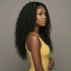 Kinky curly full lace wig - virgin remy human hair wig for black women for sale