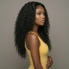 Kinky curly full lace wig – virgin remy human hair wig for sale