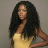 Kinky curly full lace wig - virgin remy human hair wig for black women for sale