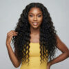 Loose deep full lace wig - virgin remy human hair wig for black women for sale
