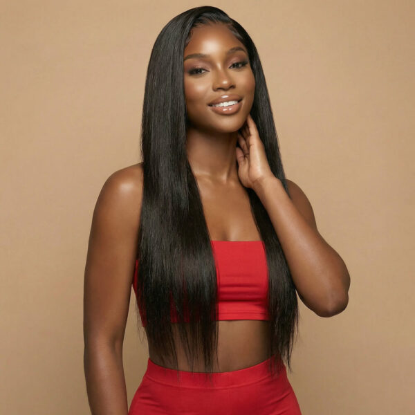 Straight 360 lace wig virgin remy human hair wig for black women for sale