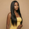 Straight full lace wig virgin remy human hair wig for black women for sale