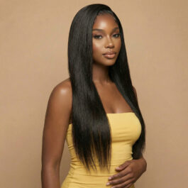 Straight full lace wig – virgin remy human hair wig for sale