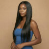Straight glueless 5x5-4x4 HD lace closure wig virgin remy human hair wear go lace wig