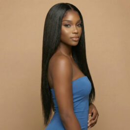 Straight glueless 5×5/4×4 HD lace closure wig – 180% density virgin remy human hair wear & go lace wig