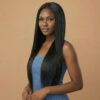 Yaki Straight 360 lace wig - virgin remy human hair wig for black women for sale