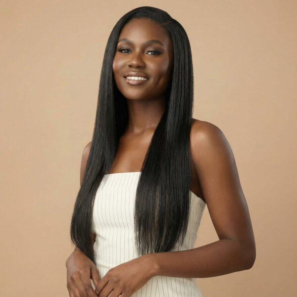 Yaki straight 13 x 4 HD lace front wig - glueless density virgin remy human hair wear go lace wigs